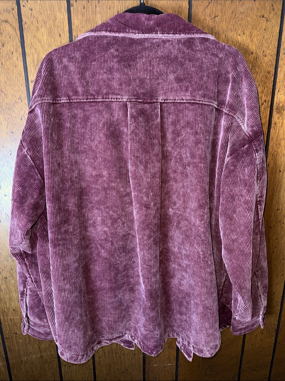 Zenana Outfitters Corduroy Button-Front Jacket - Plum - Picture 4 of 5